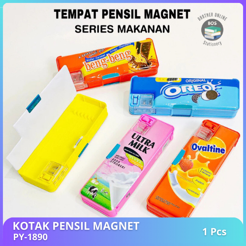 

BOS Kotak Pensil Magnet/Tempat Pensil/Pencil Case Box