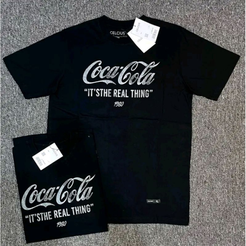 Celcius Coca Cola Hitam T-shirt  Pria Kaos Distro Pria Wanita