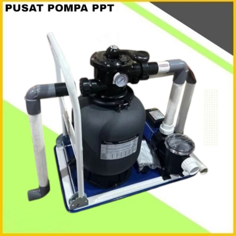 Paket Pompa Vacum Kolam Renang Portable Troli Mesin Pompa Kolam