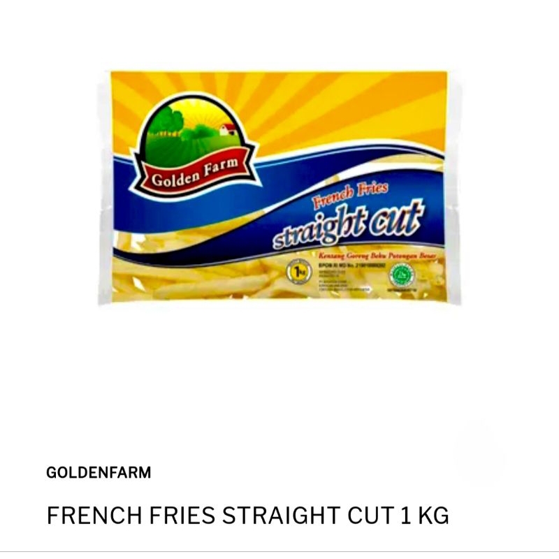 

Kentang Straight Cut Golden Farm 1 Kg | French Fries Straight Cut Golden Farm 1 Kg -TERMURAH-