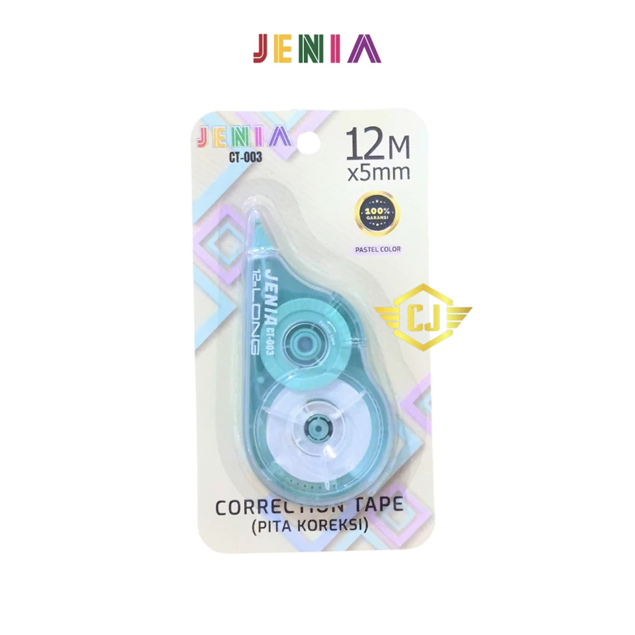 

Correction Tape Jenia CT-003 Pastel | Pita Koreksi | Penghapus | Eraser | Premium Quality