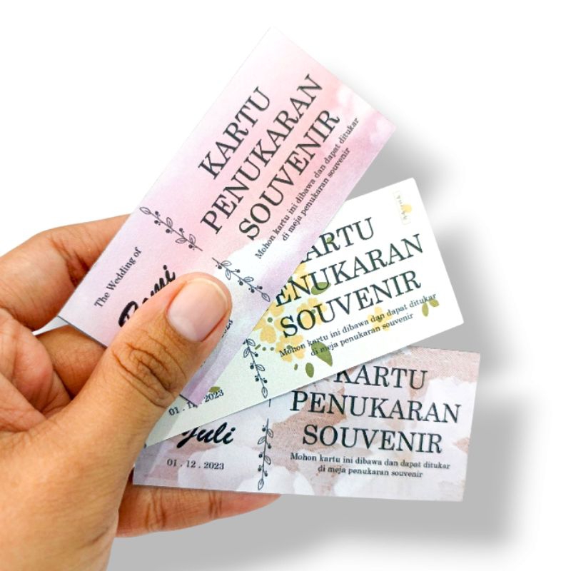 Kupon Souvenir / Kartu Penukaran Souvenir