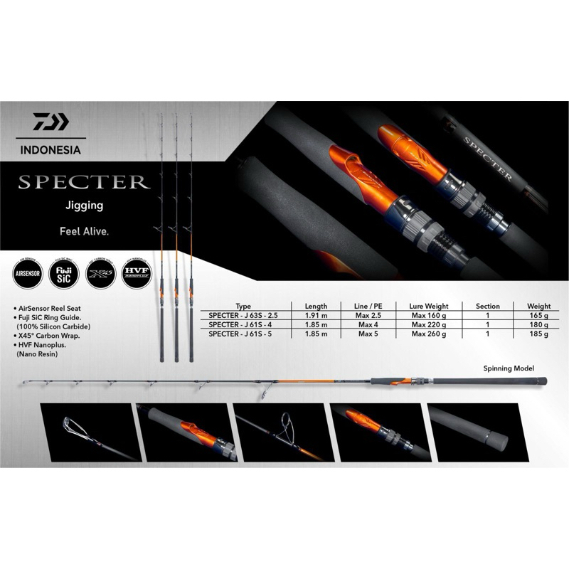 Joran Jigging Daiwa SJ / J Specter Overhead & Spinning