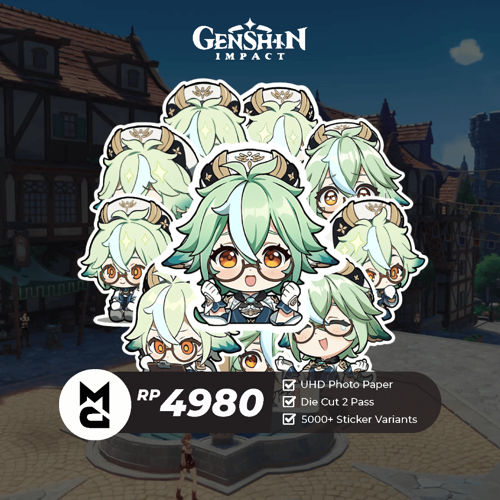 

Sticker Genshin Impact Sucrose Sticker Anime Aesthetic Lucu Sticker Helm Laptop Motor Hp