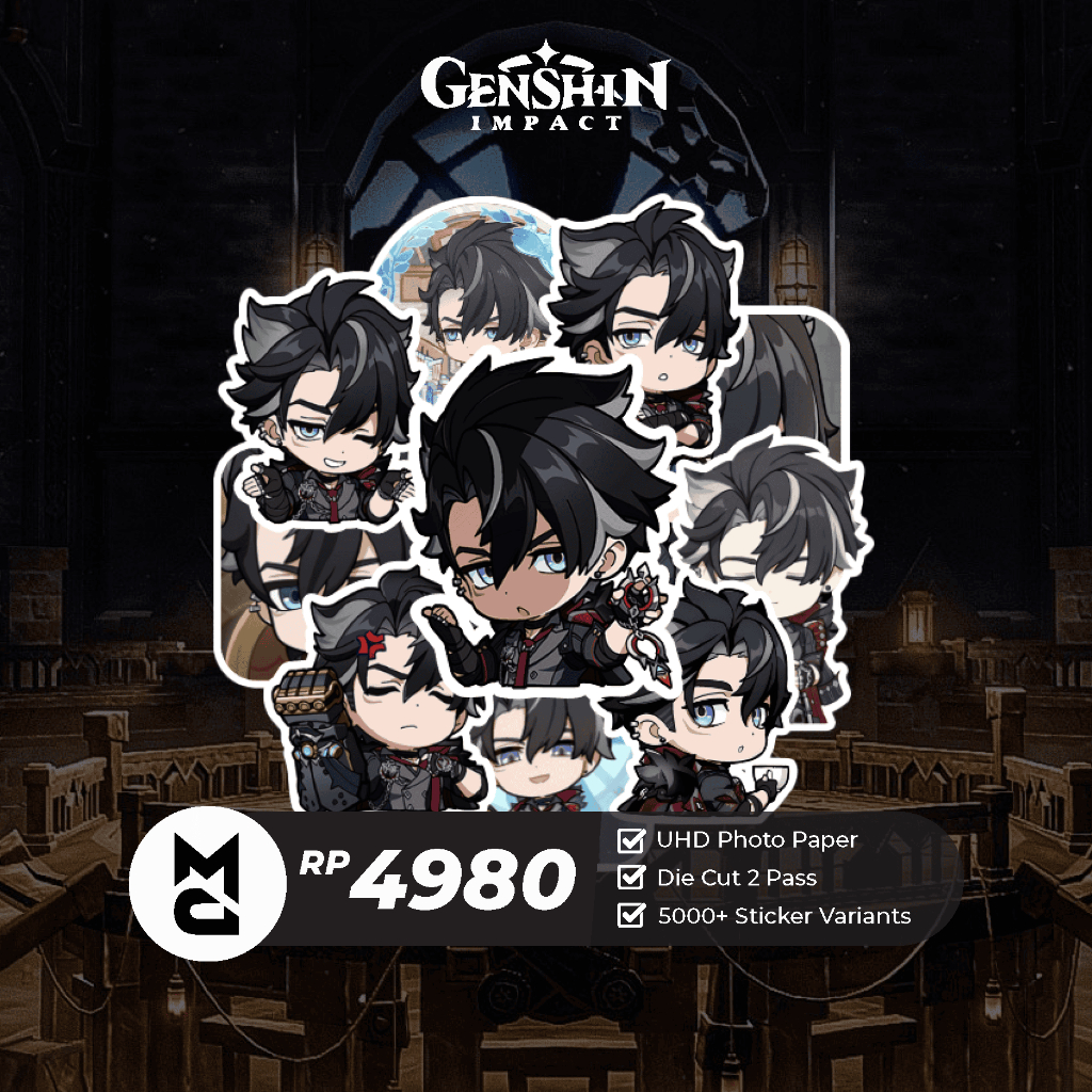 

Sticker Genshin Impact Wriothesley Sticker Anime Aesthetic Lucu Sticker Helm Laptop Motor Hp