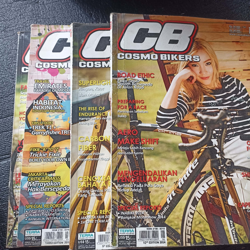 majalah sepeda cosmo biker gaya hidup tebal