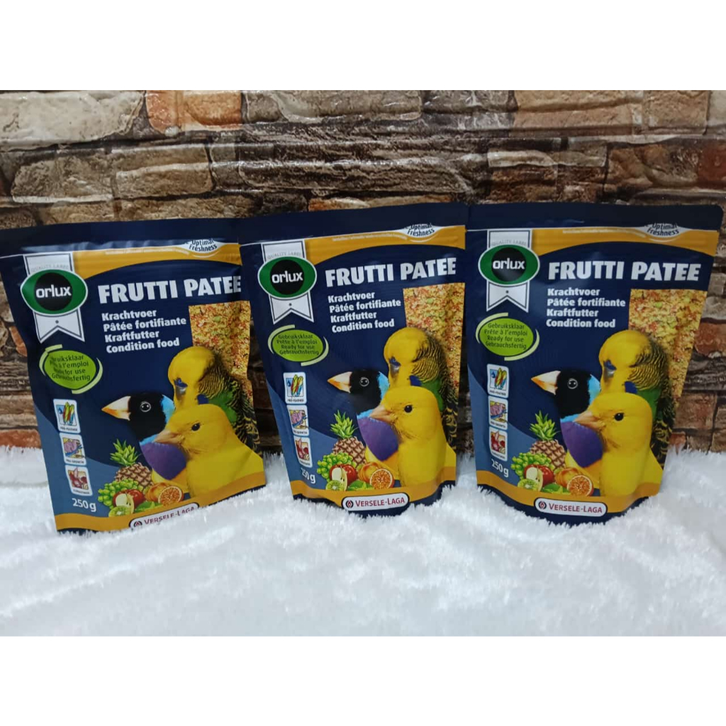 FRUTTI PATEE 250gr PAKAN BURUNG PREMIUM IMPORT VERSELE LAGA PAKAN BURUNG PARKIT KENARI DLL pakan bur