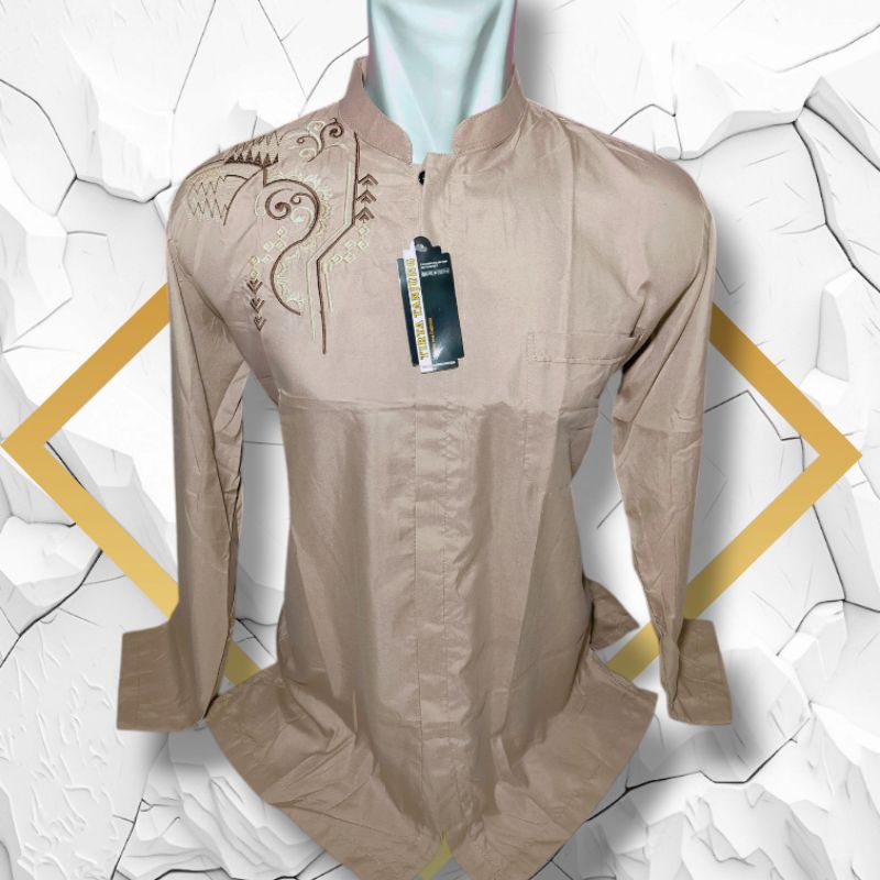 BAJU KOKO WARNA PANJANG MOTIF BAGUS/TIRTA TANJUNG MURAH BORDIR ASLI/ GROSIR BAJU KOKO MALANG