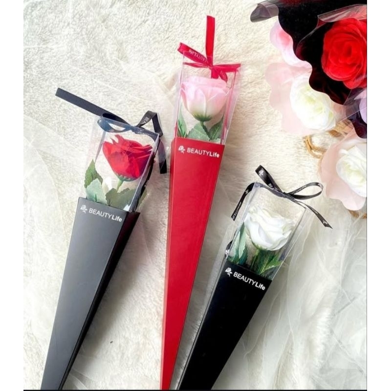 

Single Rose Box, Free Packing kardus dan bubble wrap