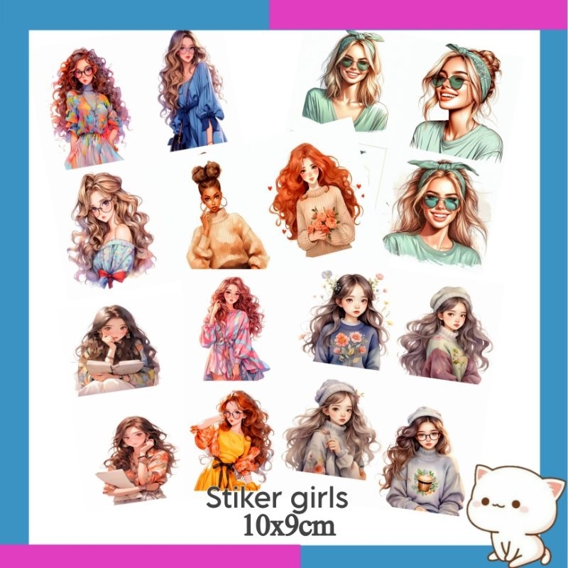 

Stiker cewek / stiker girls 10x9cm