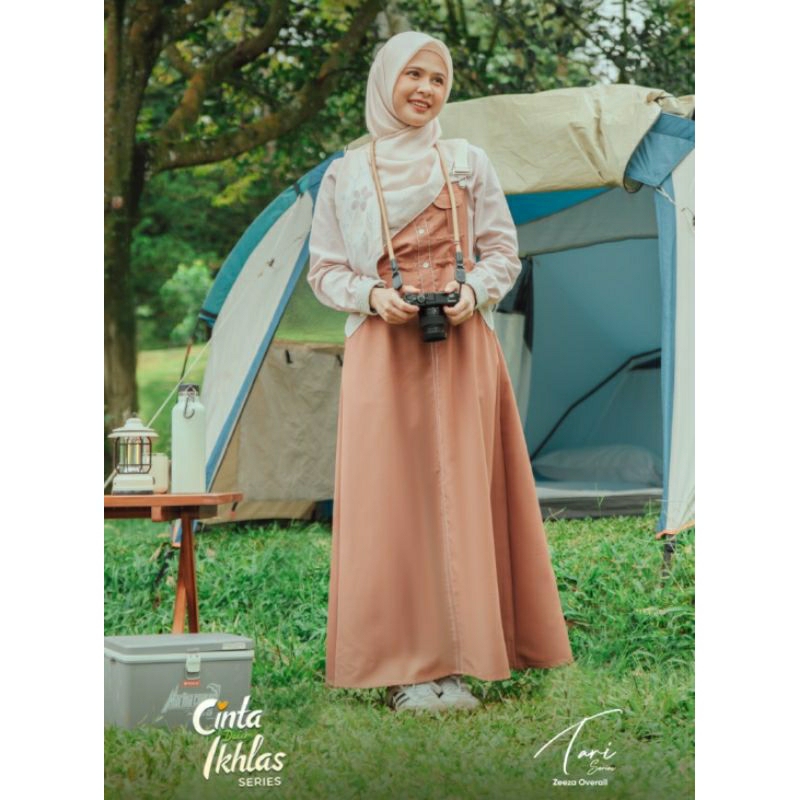 ZEEZA OVERALL JILBRAVE | Tari Series Cinta Dalam Ikhlas | Dress Overall Sporty Casual Outdoor Style