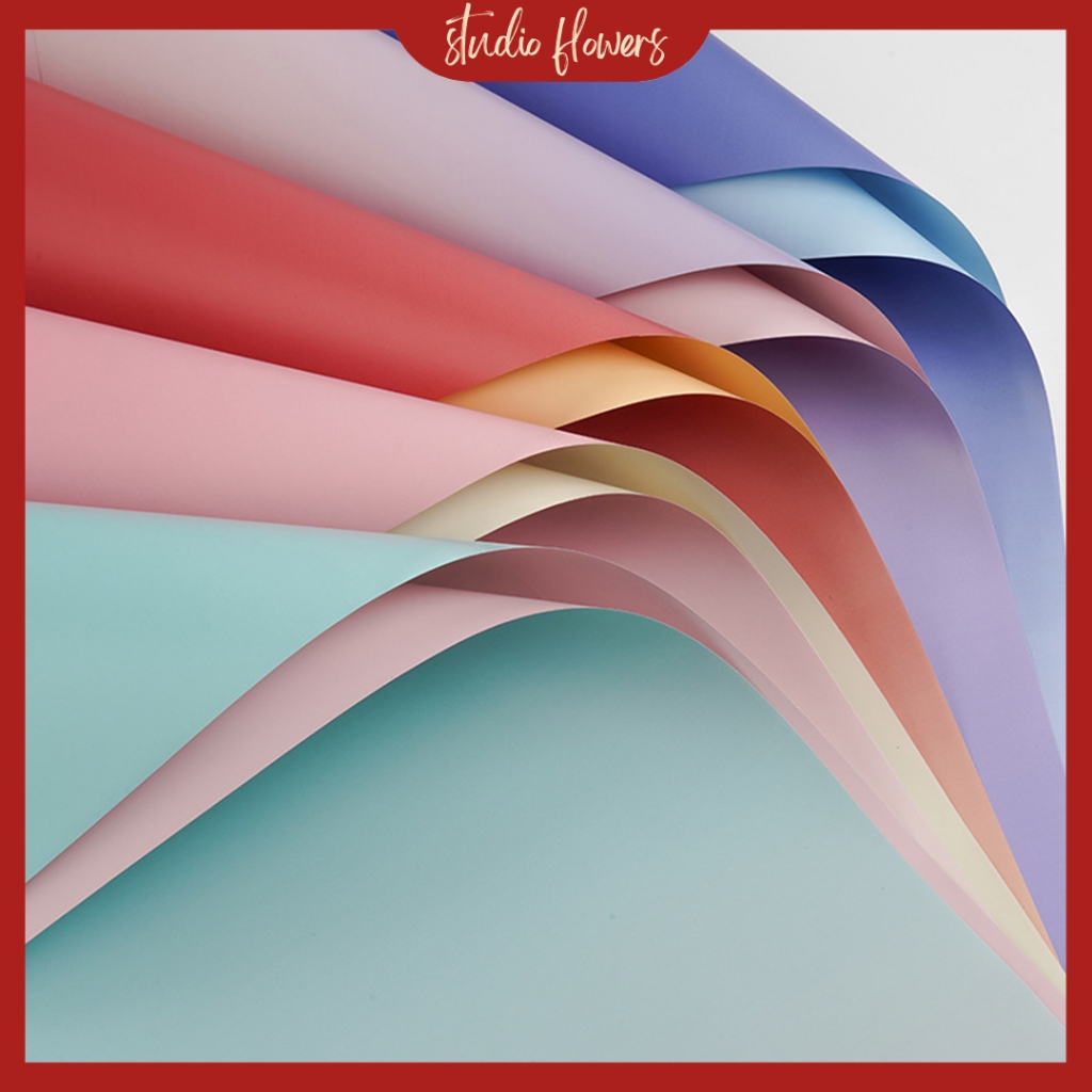 

(20 LEMBAR) Kertas Bunga Buket Gradasi List / Flower Wrapping Paper Cellophane Gradient Color Pastel KB6174