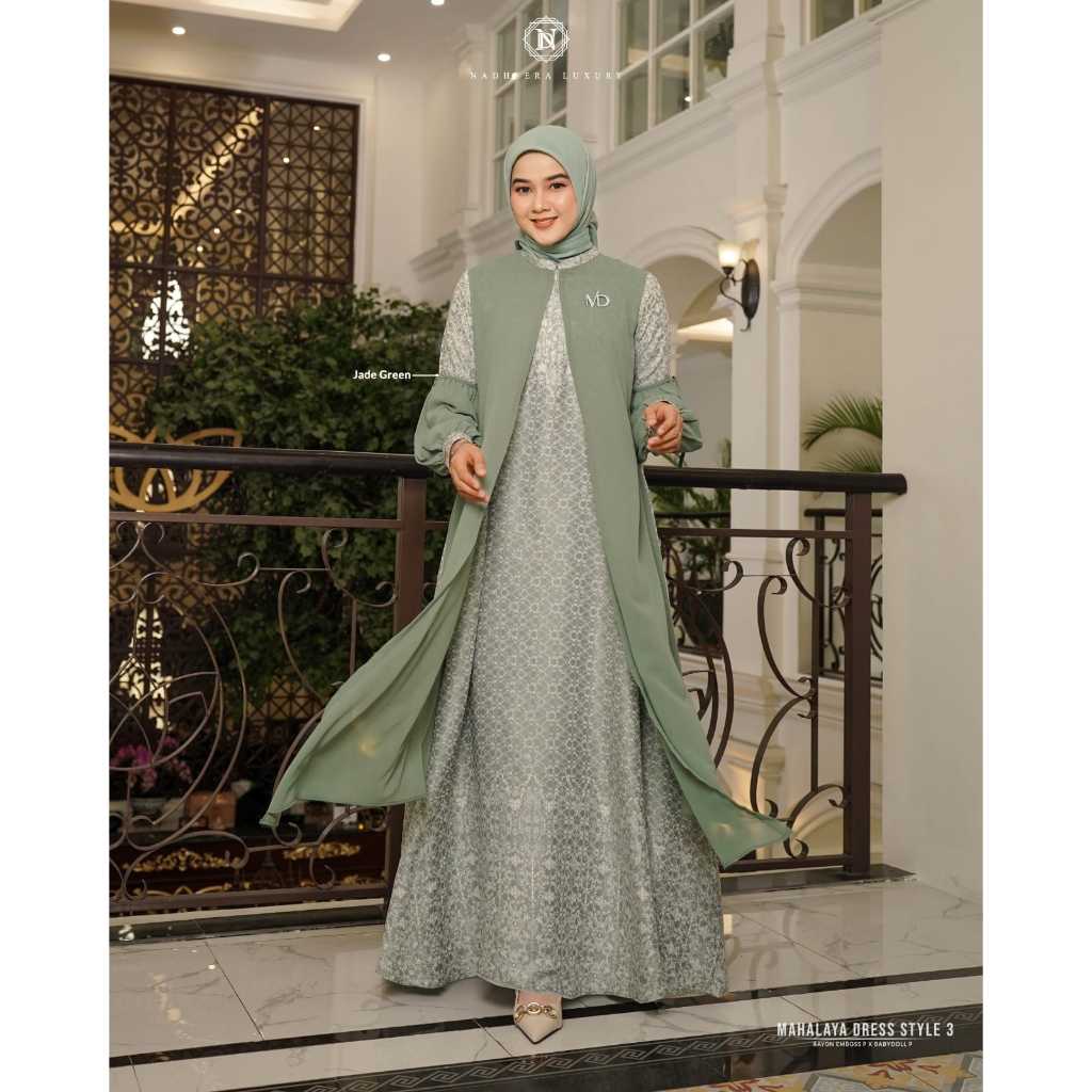 SARIMBIT 2025 // MAHALAYA FAMSET (JADE GREEN) NADHEERA LUXURY // FAMSET NADHEERA LUXURY // GAMIS LEB