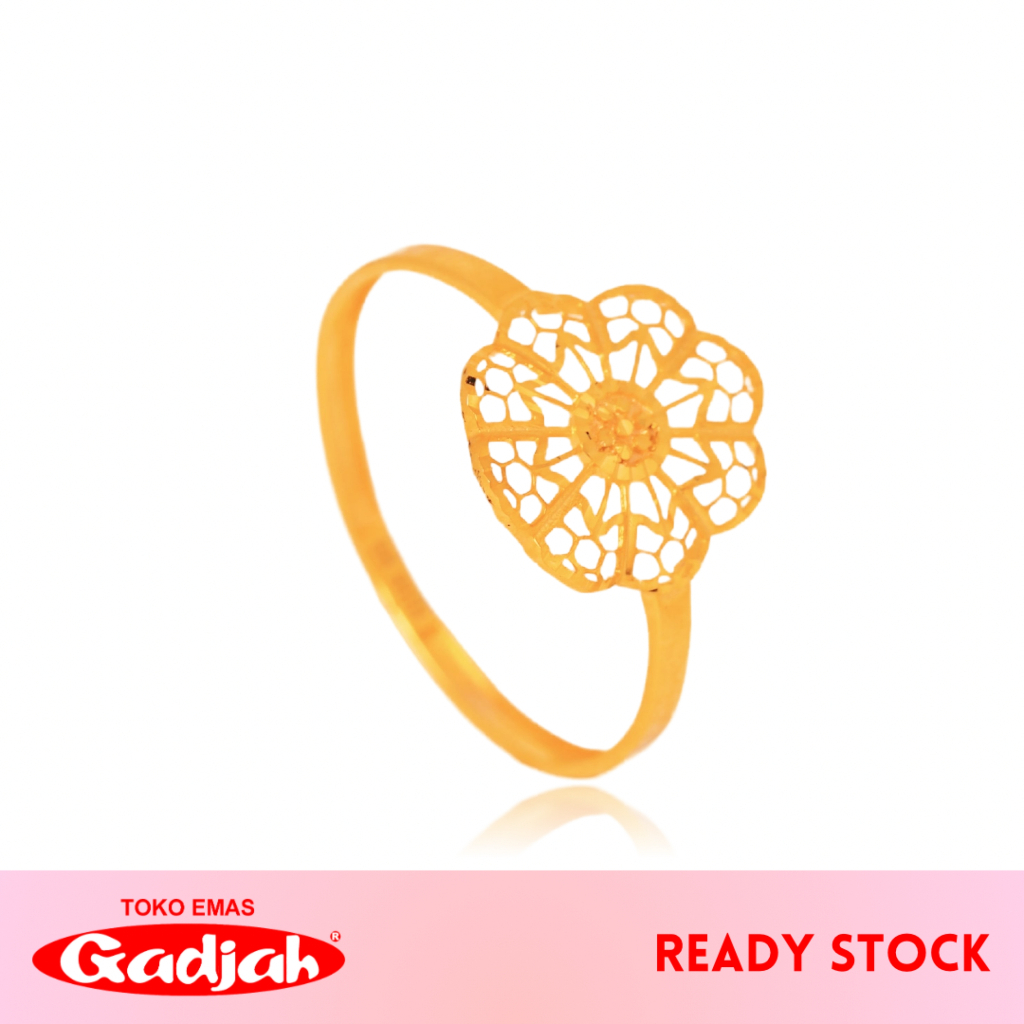 Cincin Emas Bunga Dubai - SUPER SERIES - Sangat Besar & Sangat Ringan - Toko Emas Gadjah