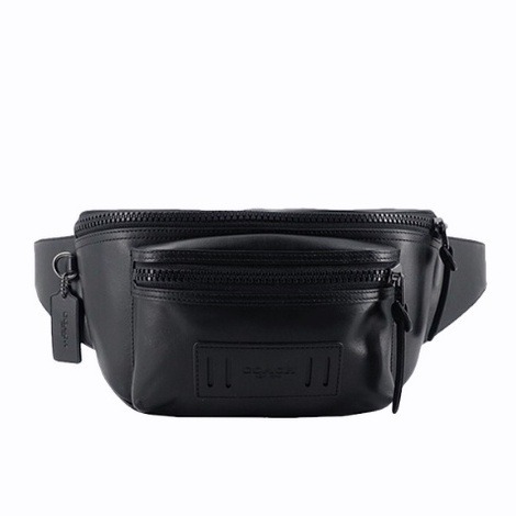 Coach Terrain Belt Waist Bag Black Leather Original 100% Authentic