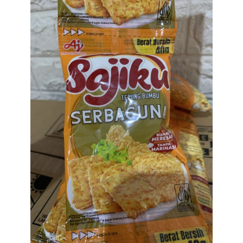 

SAJIKU TEPUNG SERBAGUNA 40gr 10pcs (1Renceng)