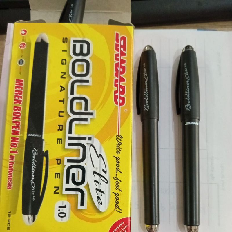 

Pen BoldLiner Elite Standart warna Hitam / Satuan