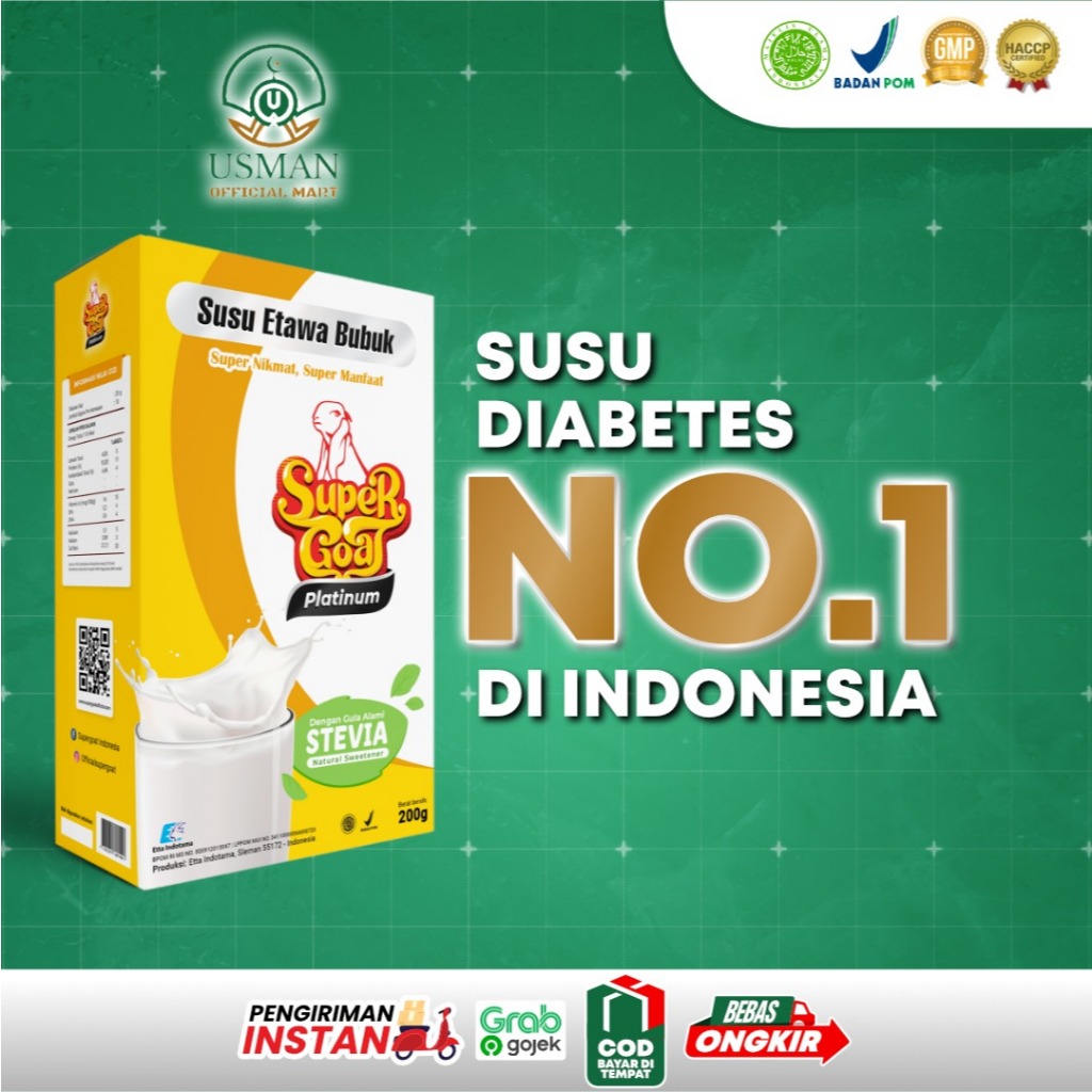 

Supergoat Platinum Stevia Pilihan Tepat untuk Menjaga Gula Darah dengan Susu Etawa Rendah Gula
