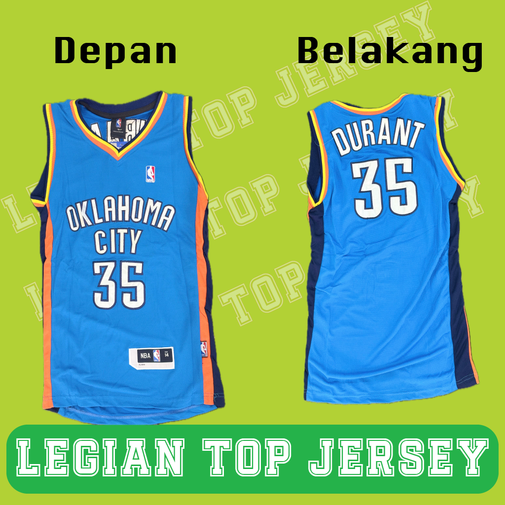 Obral Jersey Basket NBA Oklahoma City Thunder Biru DURANT