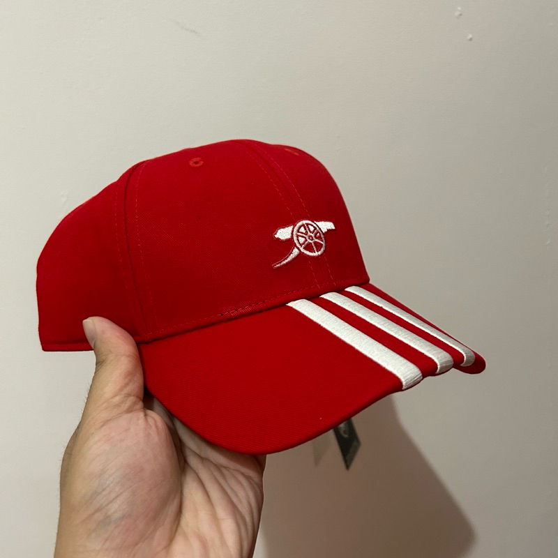 Topi adidas Football Arsenal Home Baseball Cap Unisex Red IZ4387 Merah New Baru