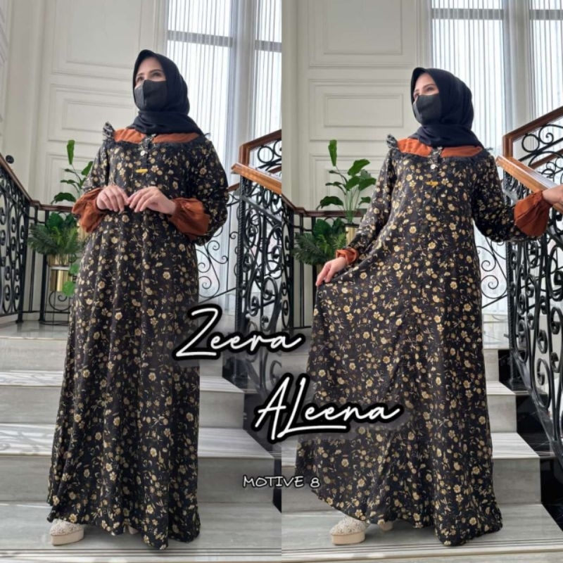 ZEERA - ALEENA MOTIF DRESS GAMIS BUSUI RAYON VISCOSE PREMIUM ORI