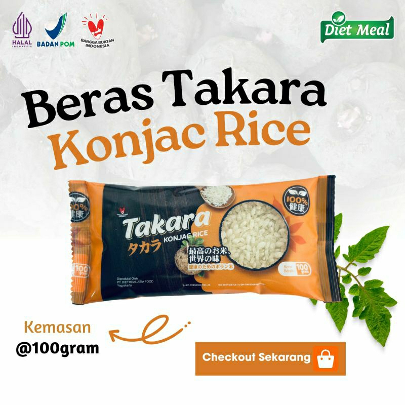 

beras PORANG SHIRATAKI merk TAKARA kemasan 100gram