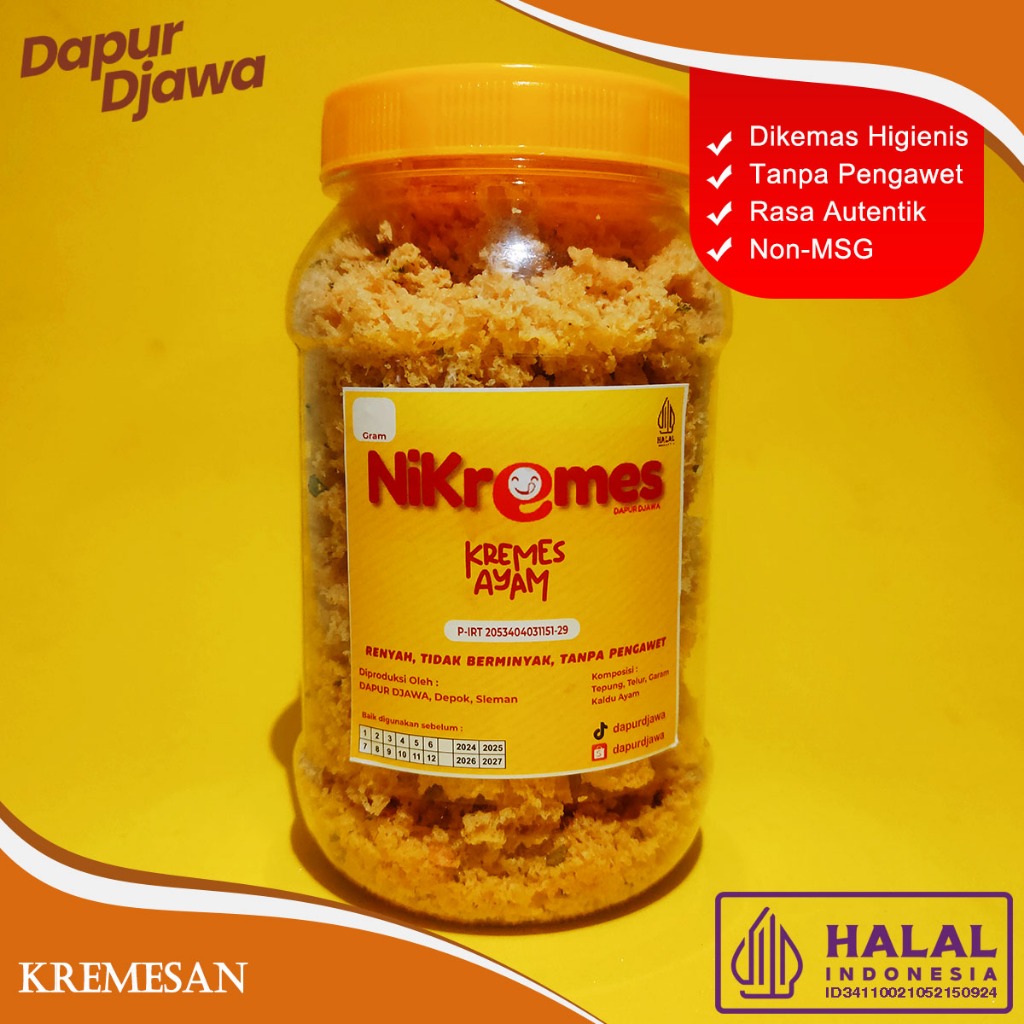 

Kremes Ayam Kriuk | Kremesan Daun Jeruk 150 gram
