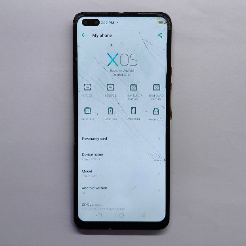 Lcd  + Touchscreen + Frame Infinix Note 8 X692  Copotan LCD-441