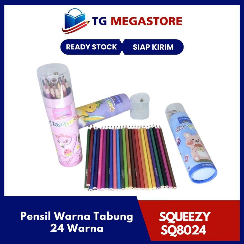 

Pensil Warna Tabung 24 Warna Squeezy PW-SQ8024 Terbaik