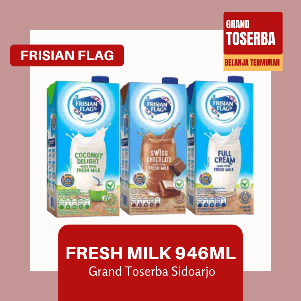 

FRISIAN FLAG SUSU UHT 946ML / SUSU SEGAR VARIAN FULL