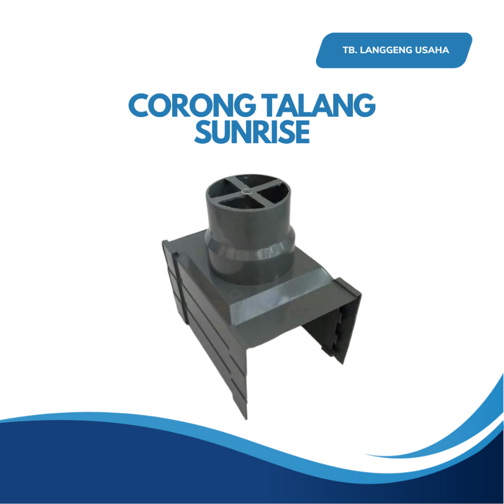 Corong Talang Air Kotak PVC SUNRISE / Corong Kotak Abu Abu / Corong Talang 4" inch PVC