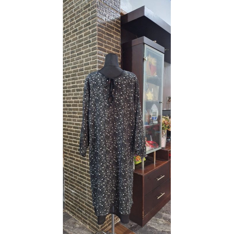 Dress sifon lengan balon/ Dress vintage/ Dress jumbo