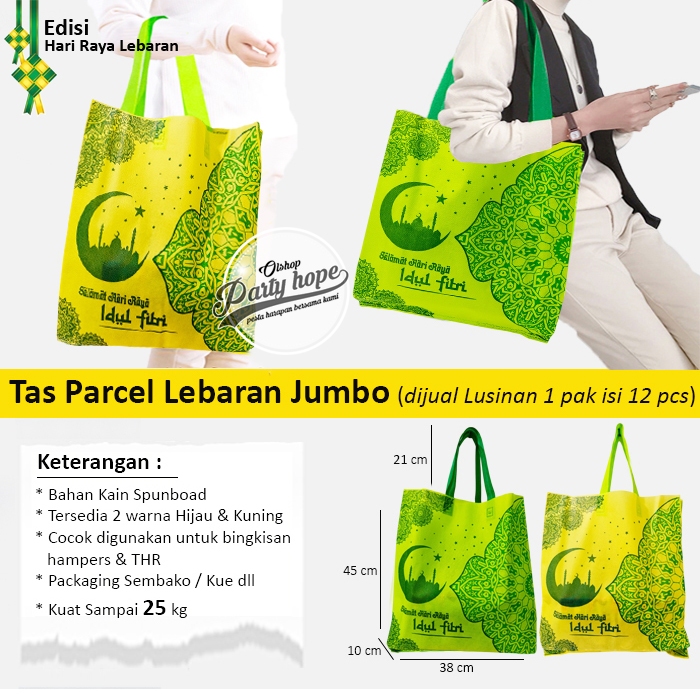 

goodie bag idul fitri JUMBO Grosir isi 12 / tas souvenir lebaran tas hampers / bingkisan kebaran