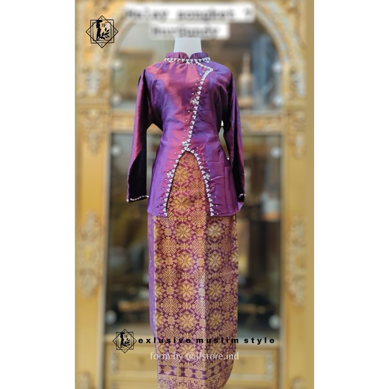 one set kurung melayu songket asli palembang