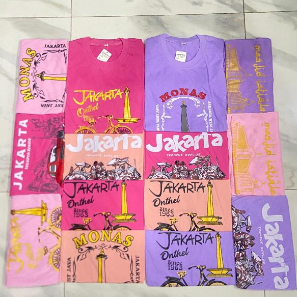 Baju oleh oleh jakarta motif monas  kaos oleh oleh jakarta souvenir jakarta baju dewasa kaos monas