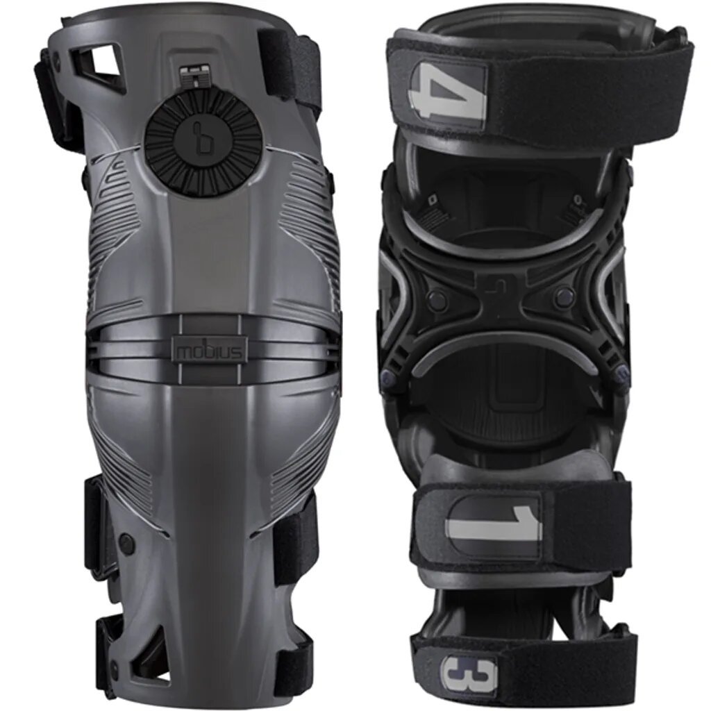 Knee Brace Mobius Brace MX Enduro X8, STORM GREY/BLACK, SZ.S