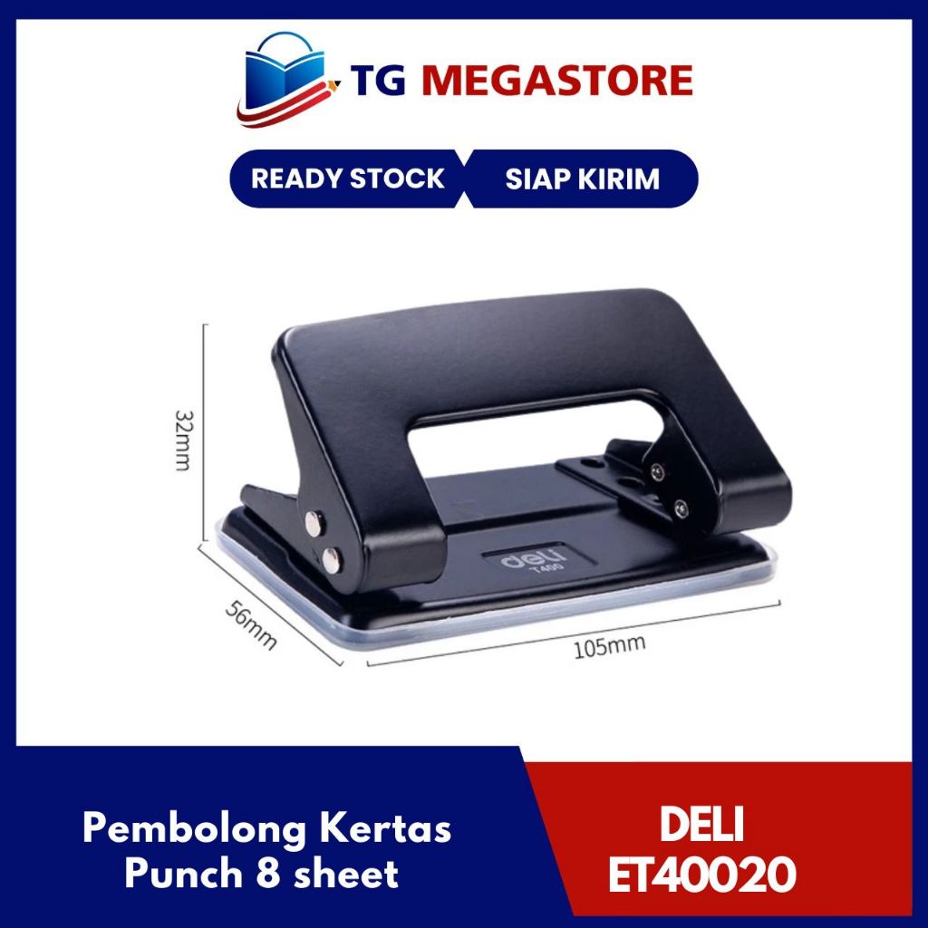 

Pembolong Kertas Deli Punch 8 sheet - ET40020