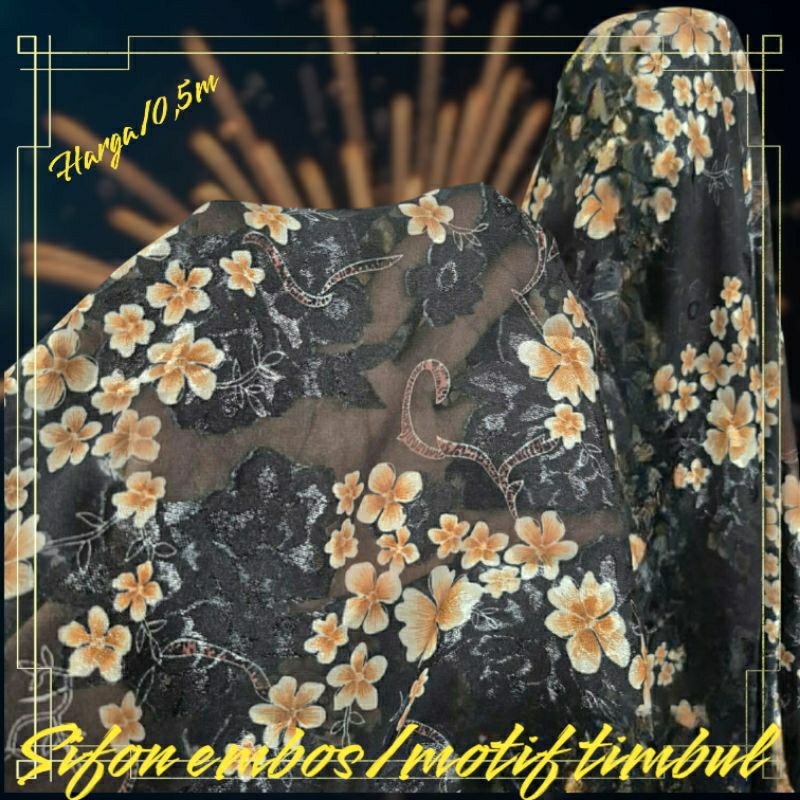 KAIN SIFON URAGIRI MOTIF BUNGA - KAIN SIFON RUBIAH MOTIF BUNGA - KAIN SIFON MOTIF BUNGA HARGA/0,5M