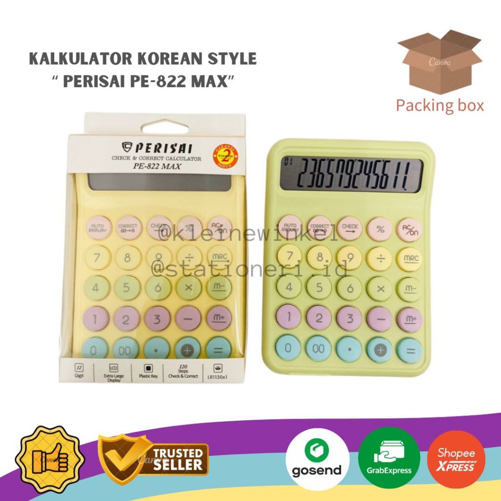 

Kalkulator Korean Style PERISAI PE-822 MAX [ 1 PCS ]