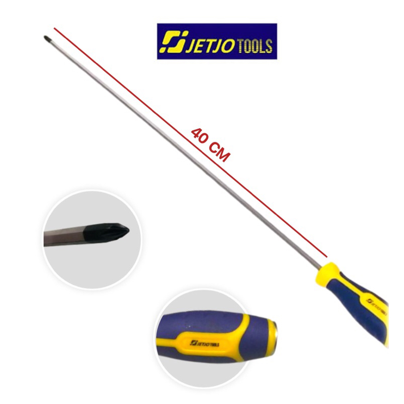 Obeng Bunga Magnet Plus JETJO TOOLS PH 1 x 400mm Panjang 40 cm