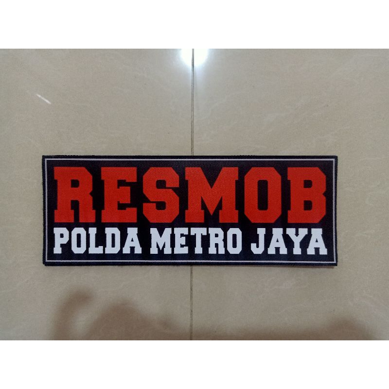 Back Patch Resmob Polda Metro Jaya • Bisa Custom