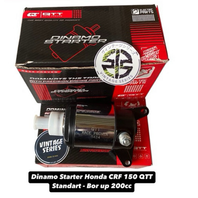DINAMO STATER QTT HONDA CRF 150 STANDART BOR UP 200 CC DINAMO STARTER CRF 200CC QTT