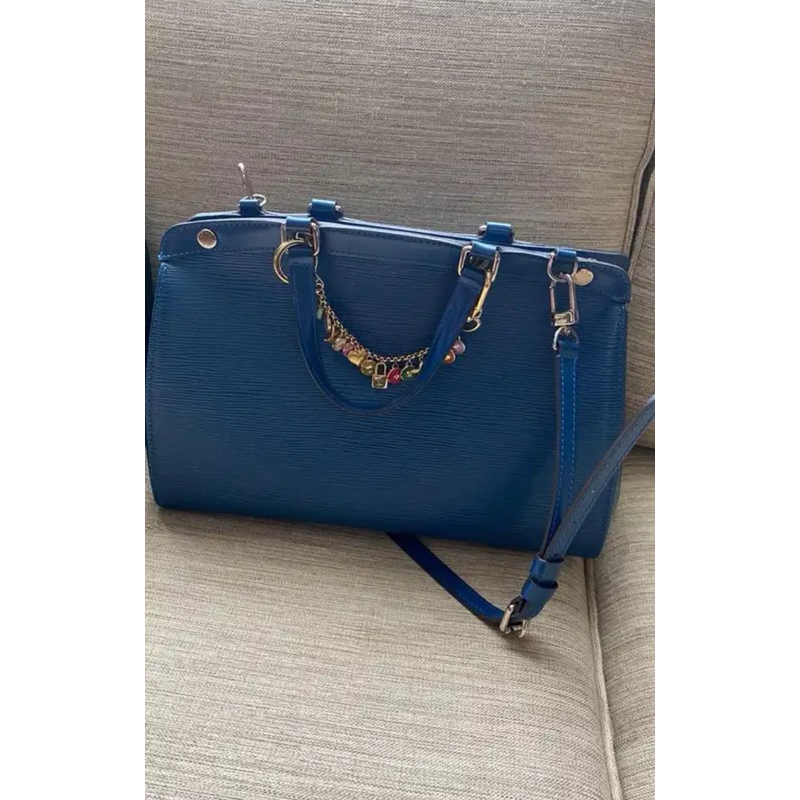 Tas Wanita LV Original Biru Tua Bekas/Scond