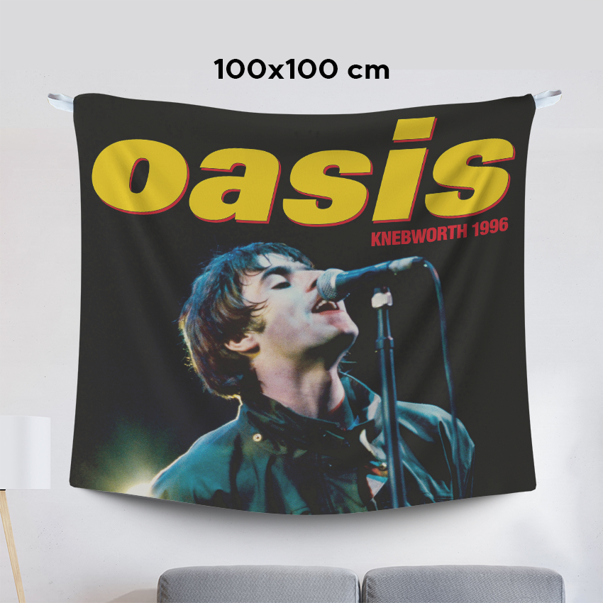 POSTER KAIN TAPESTRY BENDERA band oasis album knebworth 1996