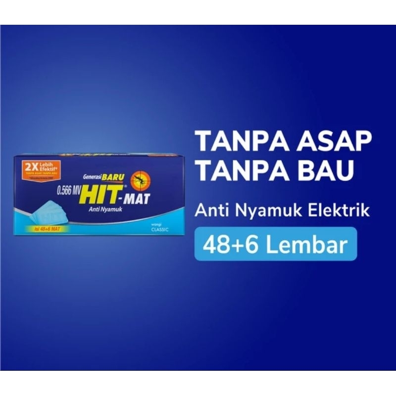 HIT MAT CLASSIC OBAT NYAMUK ELEKTRIK 48+6 SHEETS