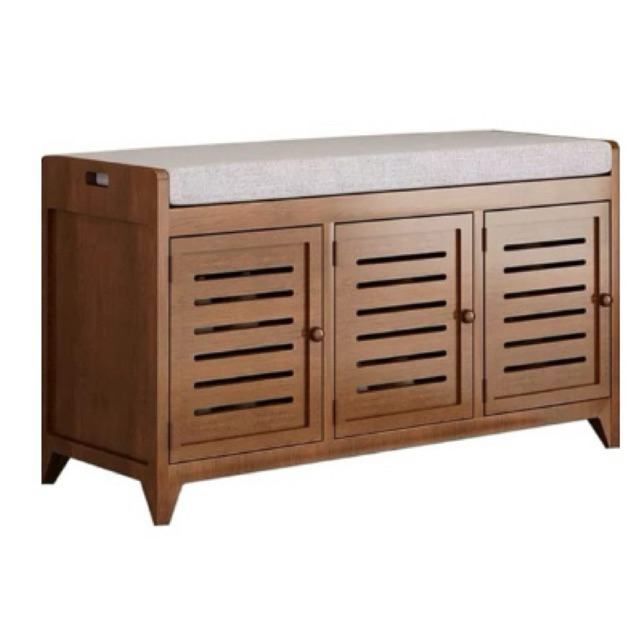 bench storage minimalis rak sepatu minimalis kayu jati