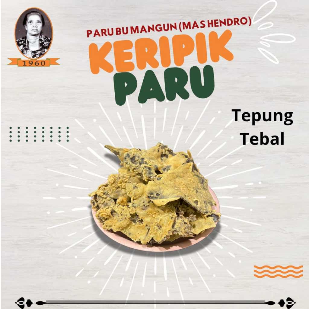 

Bu Mangun Keripik Paru Tepung Tebal (100gr & 250gr)