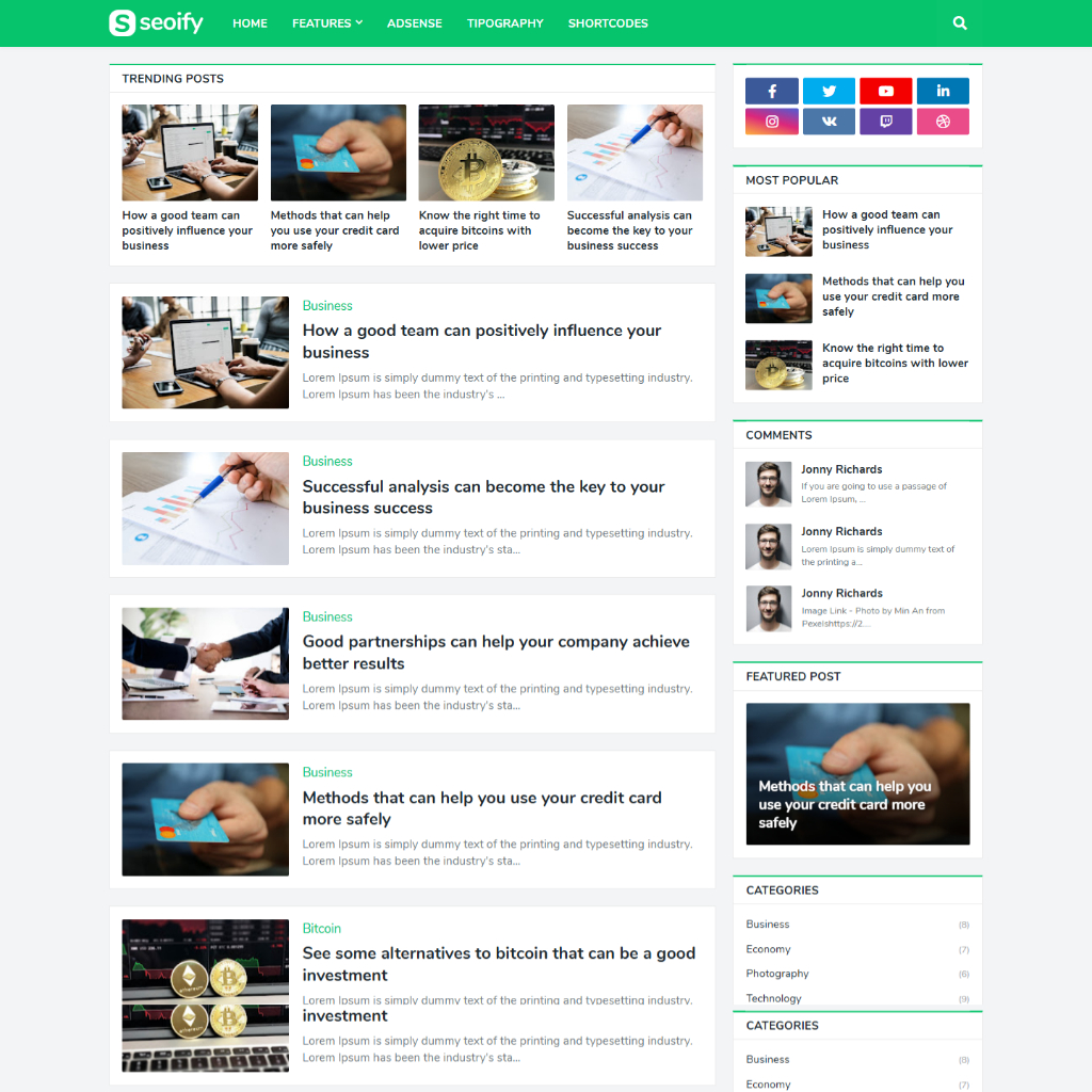 Seoify - Responsive Blogger Template
