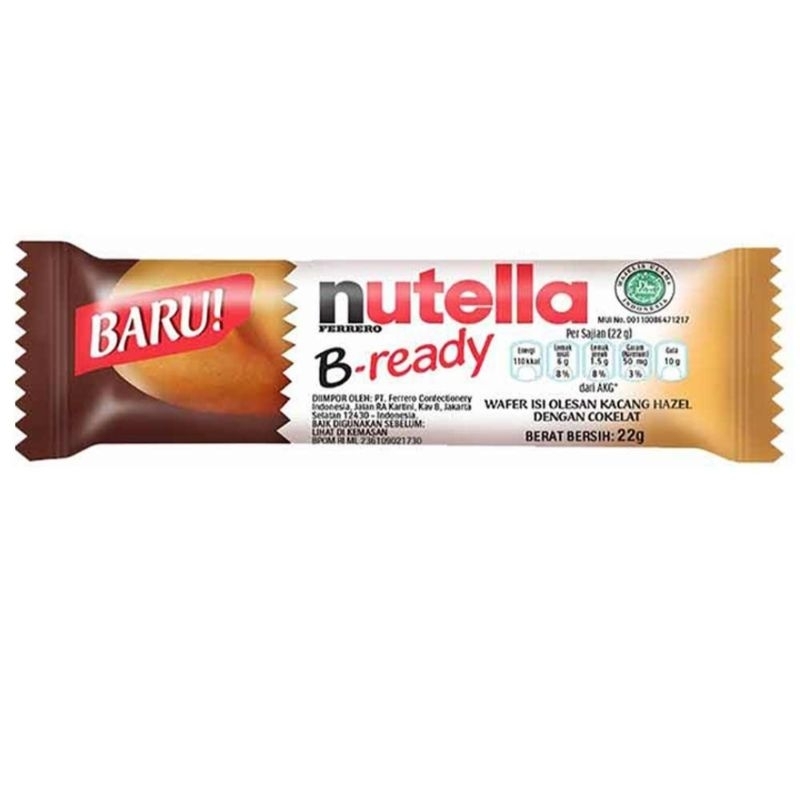 

Nutella B-ready Wafer Hazelnut Cokelat 22 gr