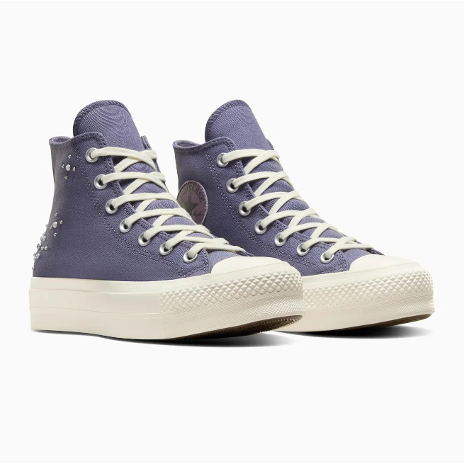 Converse Chuck Taylor All Star Lift Platform Pearls Studs Deco Stitch Stitching Crafted DIY Hi Laven
